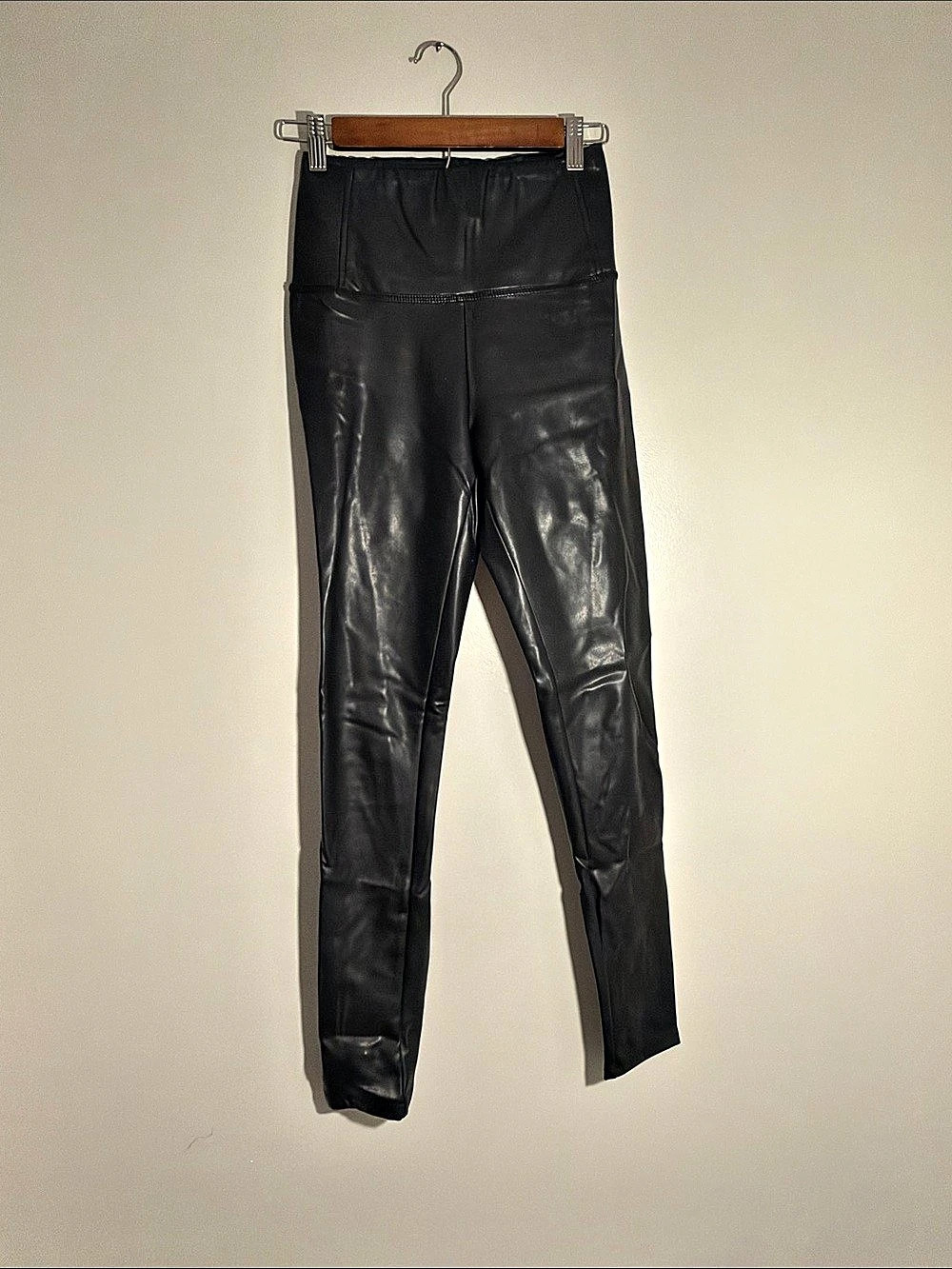 Reformation Faux Leather Leggings in Black Like New